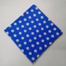 Big Blue - 12" POLKA DOT Unisex Men Women Pocket Square Handkerchief Hanky - 100% Cotton